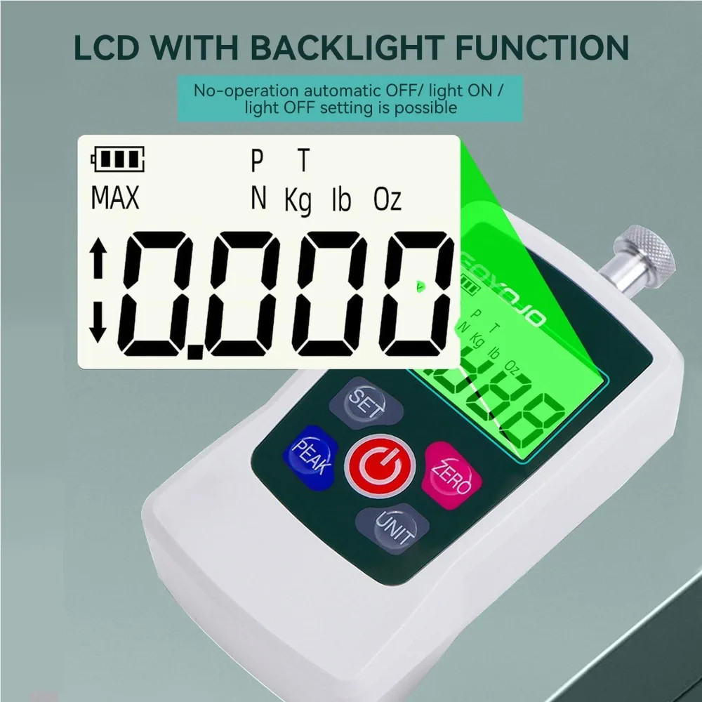 Digital Force Gauge 500N Plastic Tension Compression Testing Tension Meter GF500