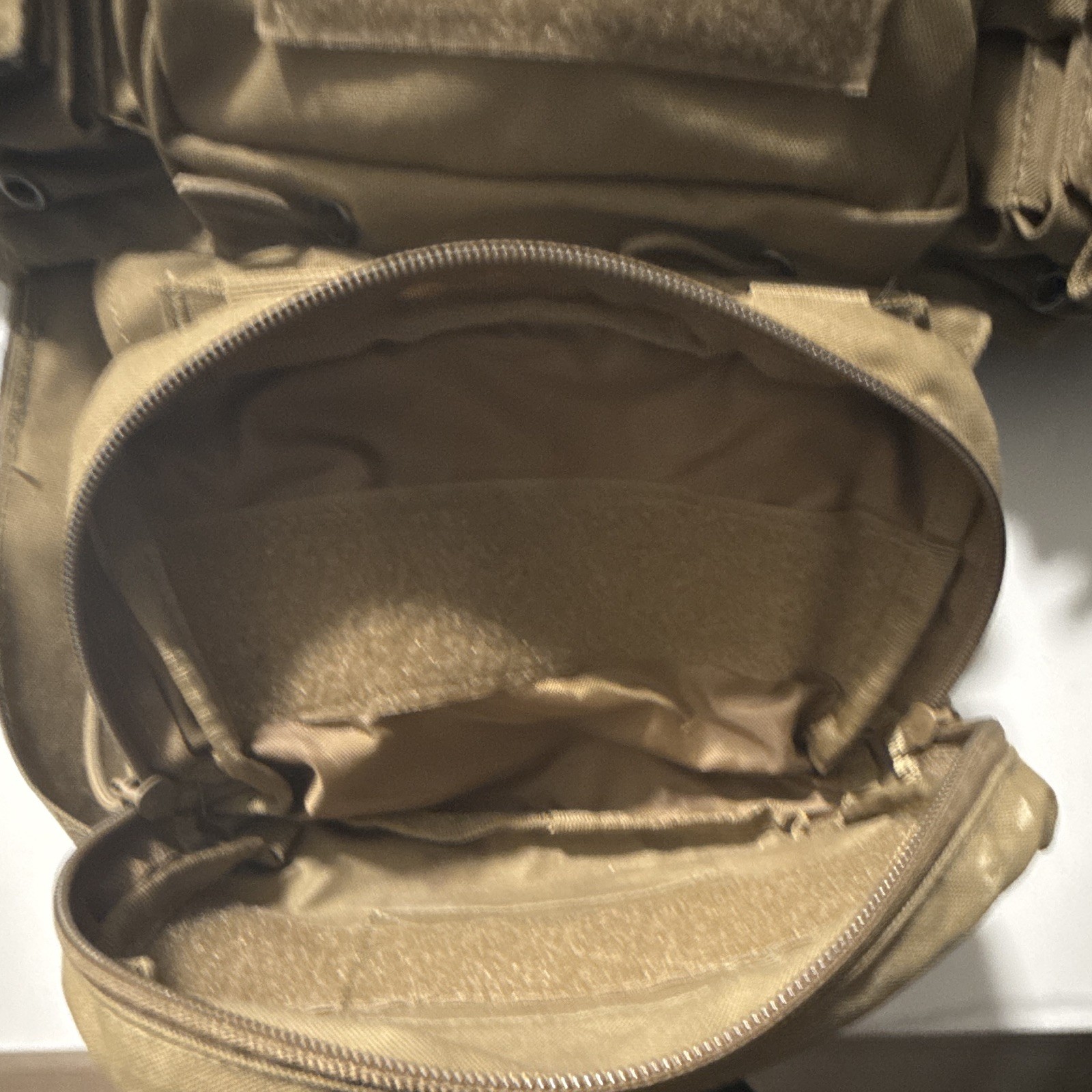 Tactical Chest Rig Harness w/Attached Pouches, Adjustable Nylon Tan