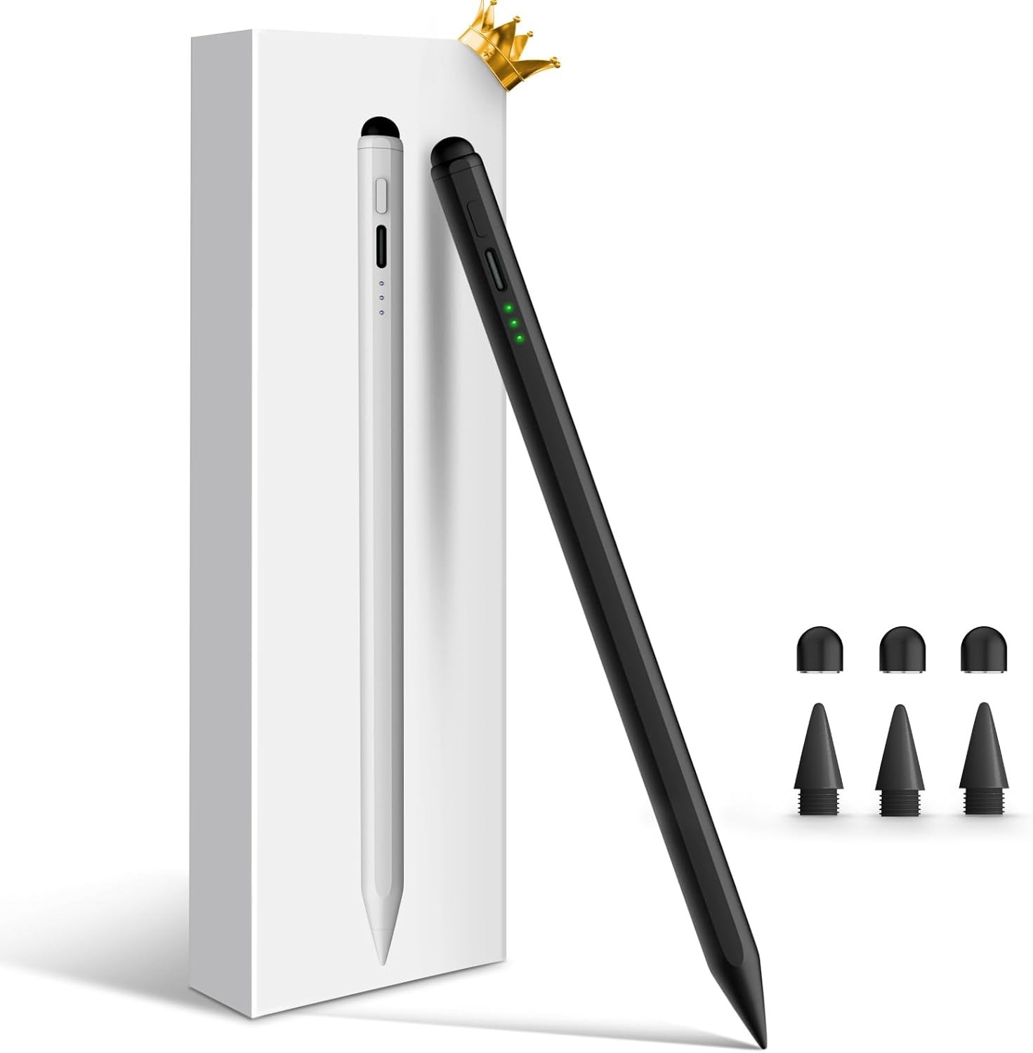 Stylus Pen for iPad, Dual-Tip 13 mins Fast Charge Pencil for Apple