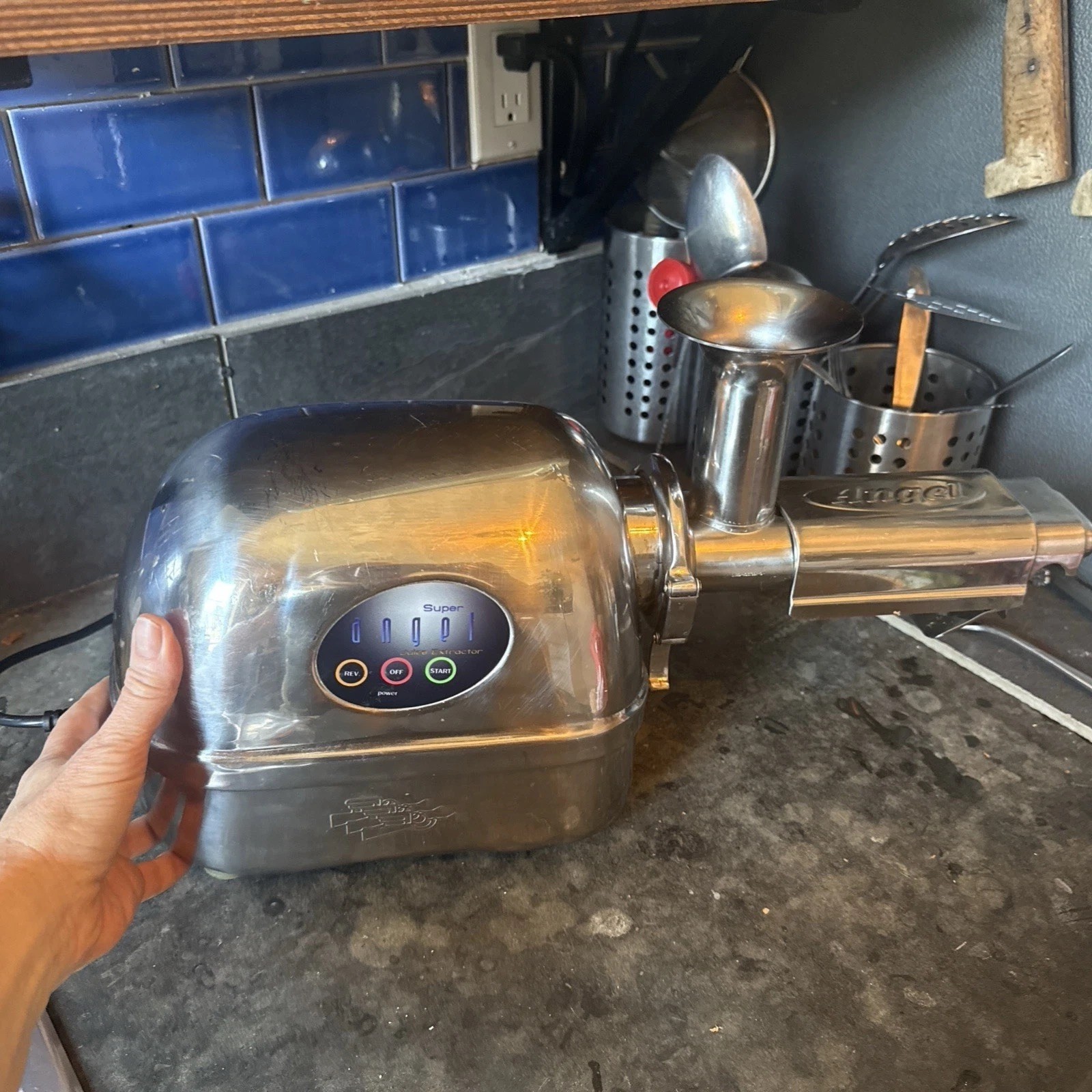 Hi Quality Stainless Steel Super Angel Cold Press Juicer SA5500 Double Auger