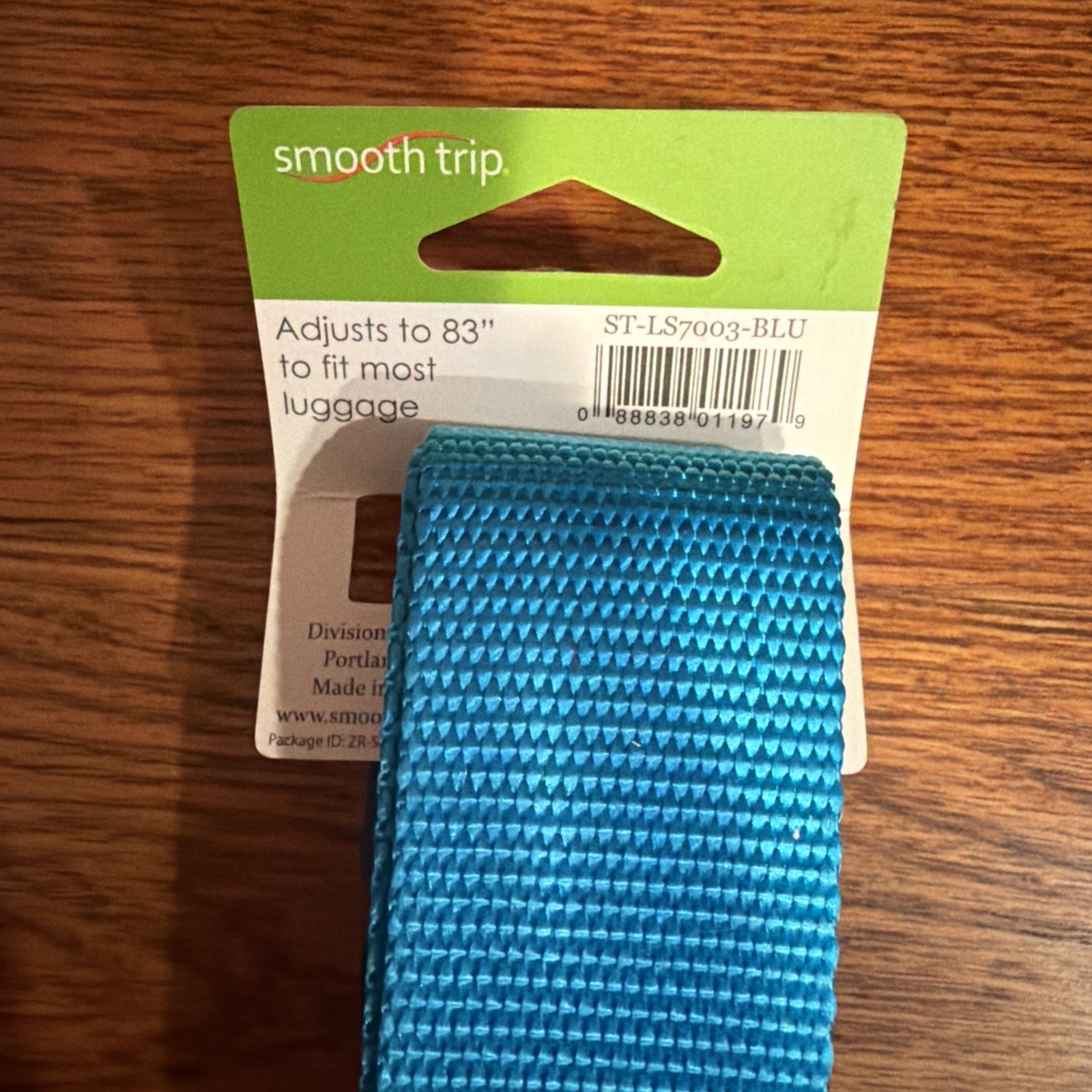 NEW Smooth Trip Blue Adjustable Luggage Strap Up To 83”