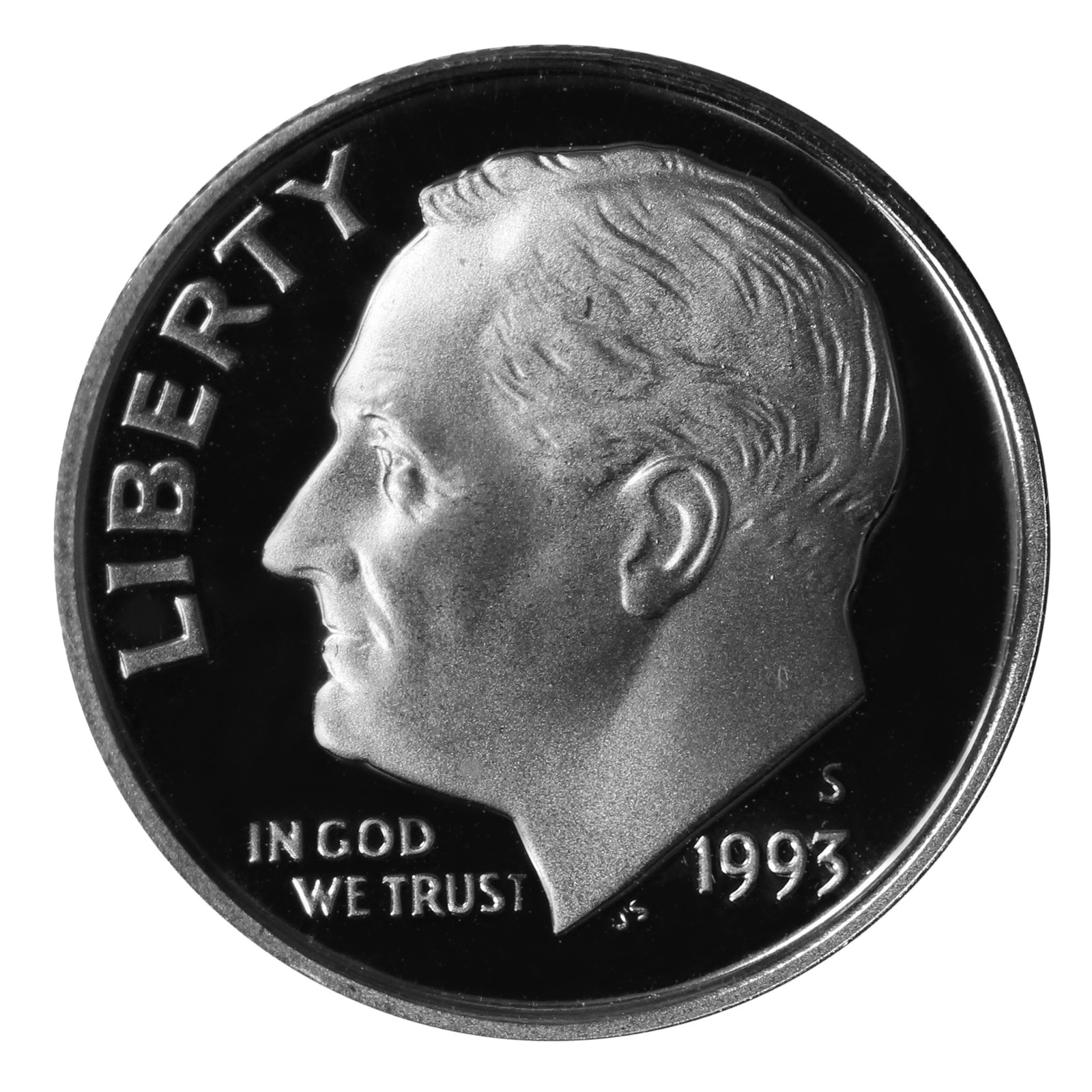 1993 -S Roosevelt Dime Proof 90% Silver Gem Deep Cameo US Coin
