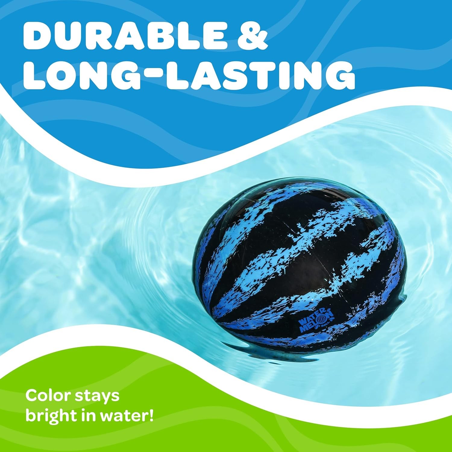 9 Inch Blue Water Filled Watermelon Pool Ball