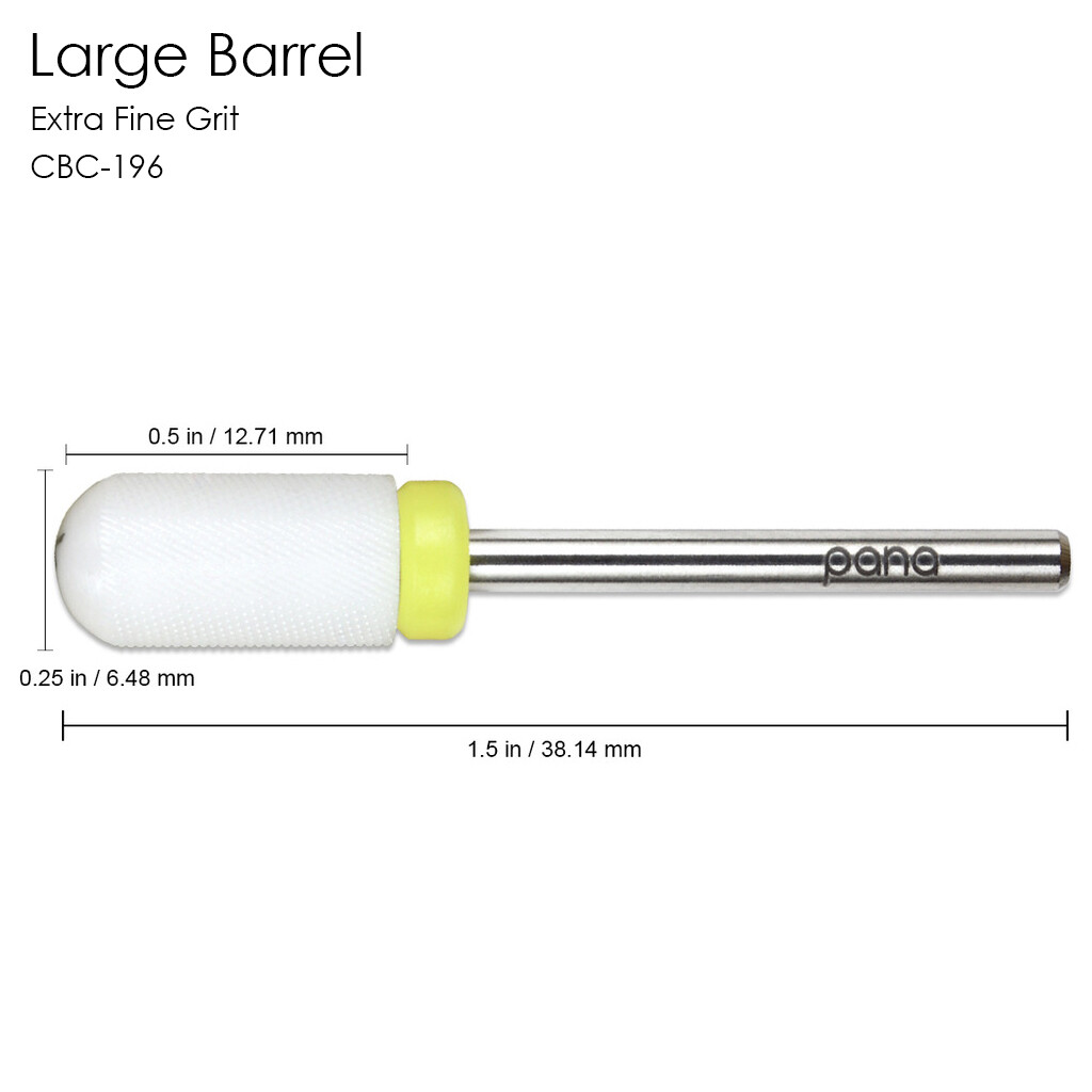 PANA 3/32" Shank Size - Smooth Top Large/Small Barrel Nail Ceramic Bit