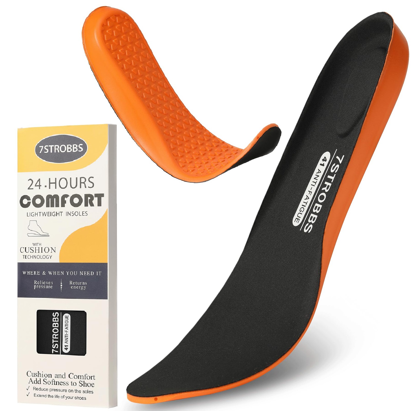 Cushion Insoles for Mens,Shock Absorbing Gel Shoe Inserts for Foot Pain Relie...