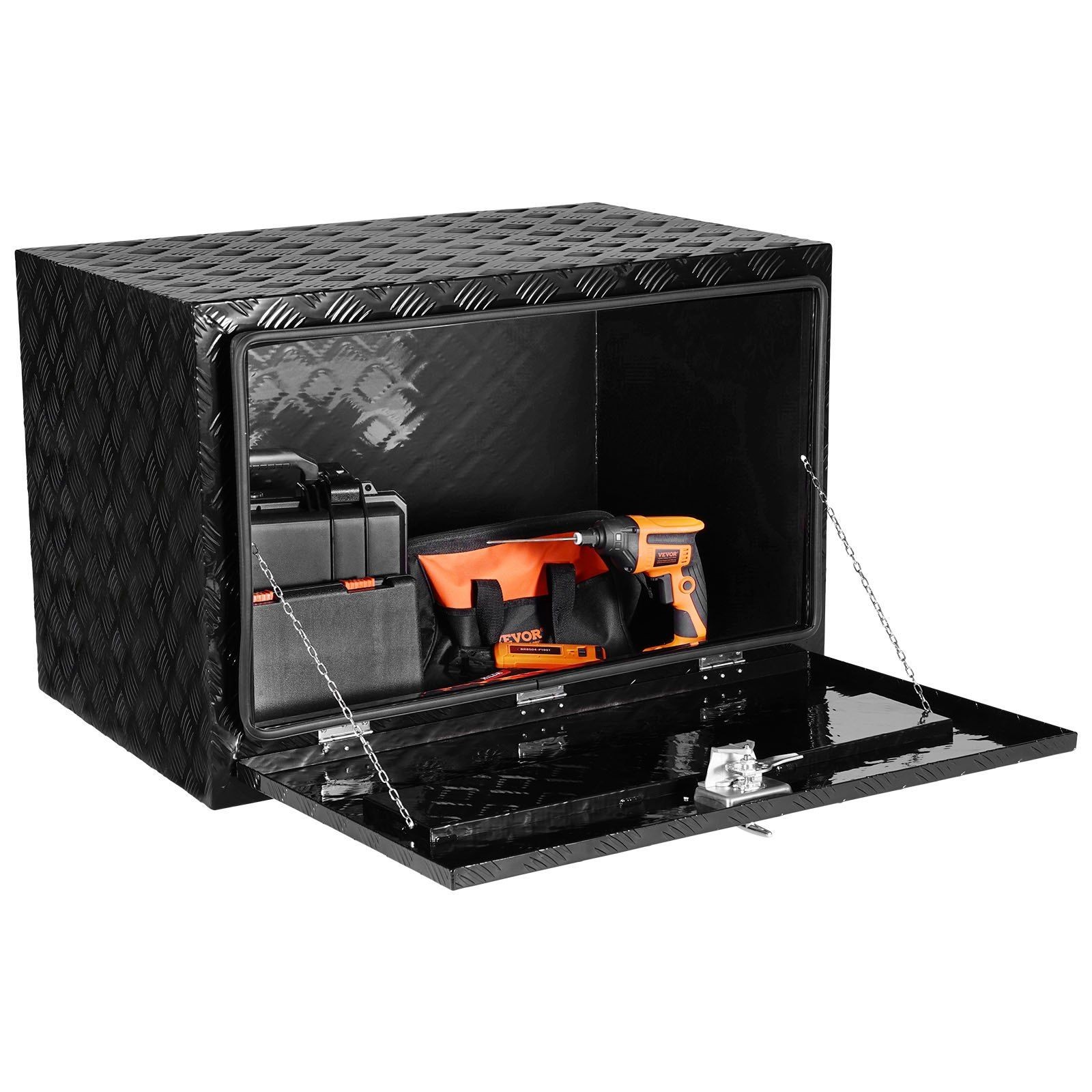Aluminum Underbody Truck Box 36x24x24in, Waterproof, Lockable with T-Handle