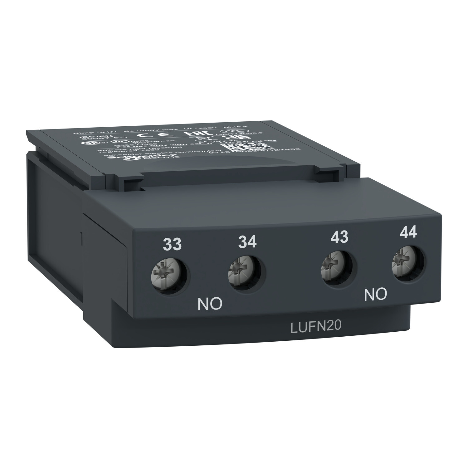1pcs Schneider LUFN20 auxiliary contact module 2NO