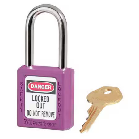 Master Lock 410Prp Zenex Thermoplastic Safety Padlock, 1-1/2 In Wide With 1-1/2
