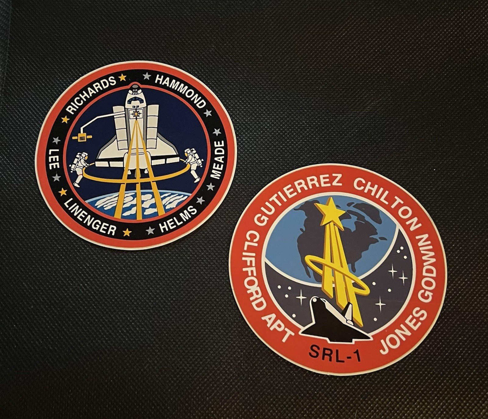 Space Shuttle Crew Stickers/Decals Lot Of 2 3.5”