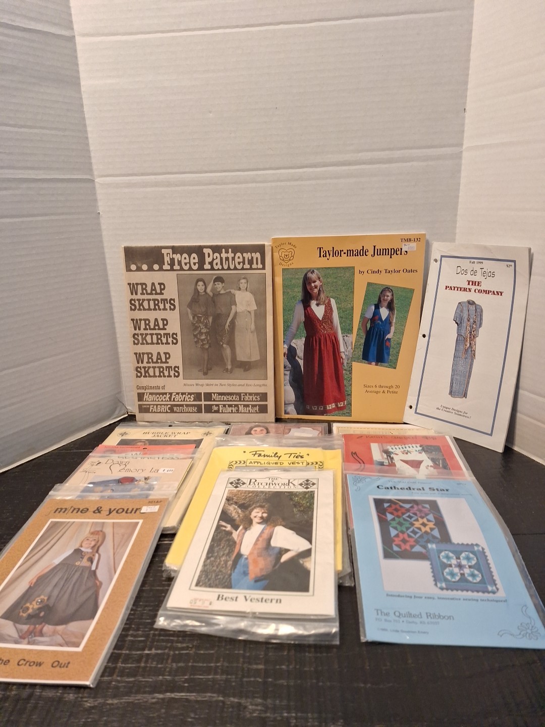 VINTAGE LOT OF 14 QUILT & EMBROIDERYP VEST PATTERNS NEW and more
