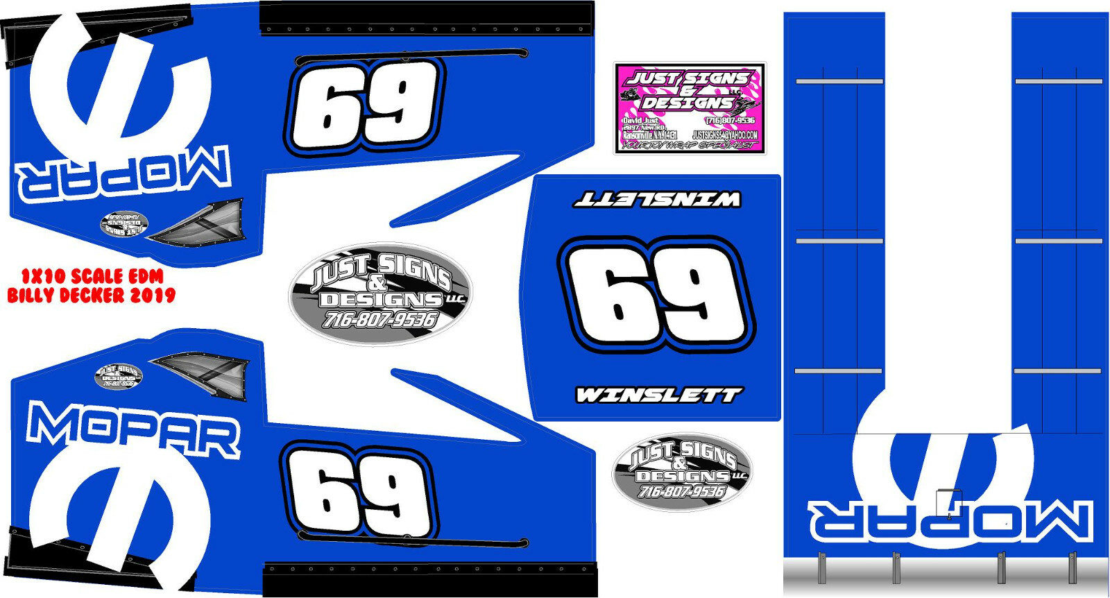 EDM 1X10 SCALE moparr THEME WRAP KIT