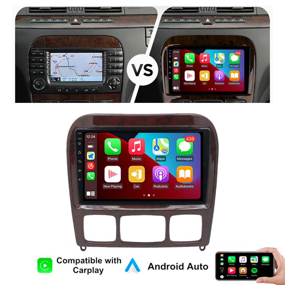 Android 15 9" Car Stereo Radio for 1998-05 Mercedes Benz S Class GPS NAVI BT