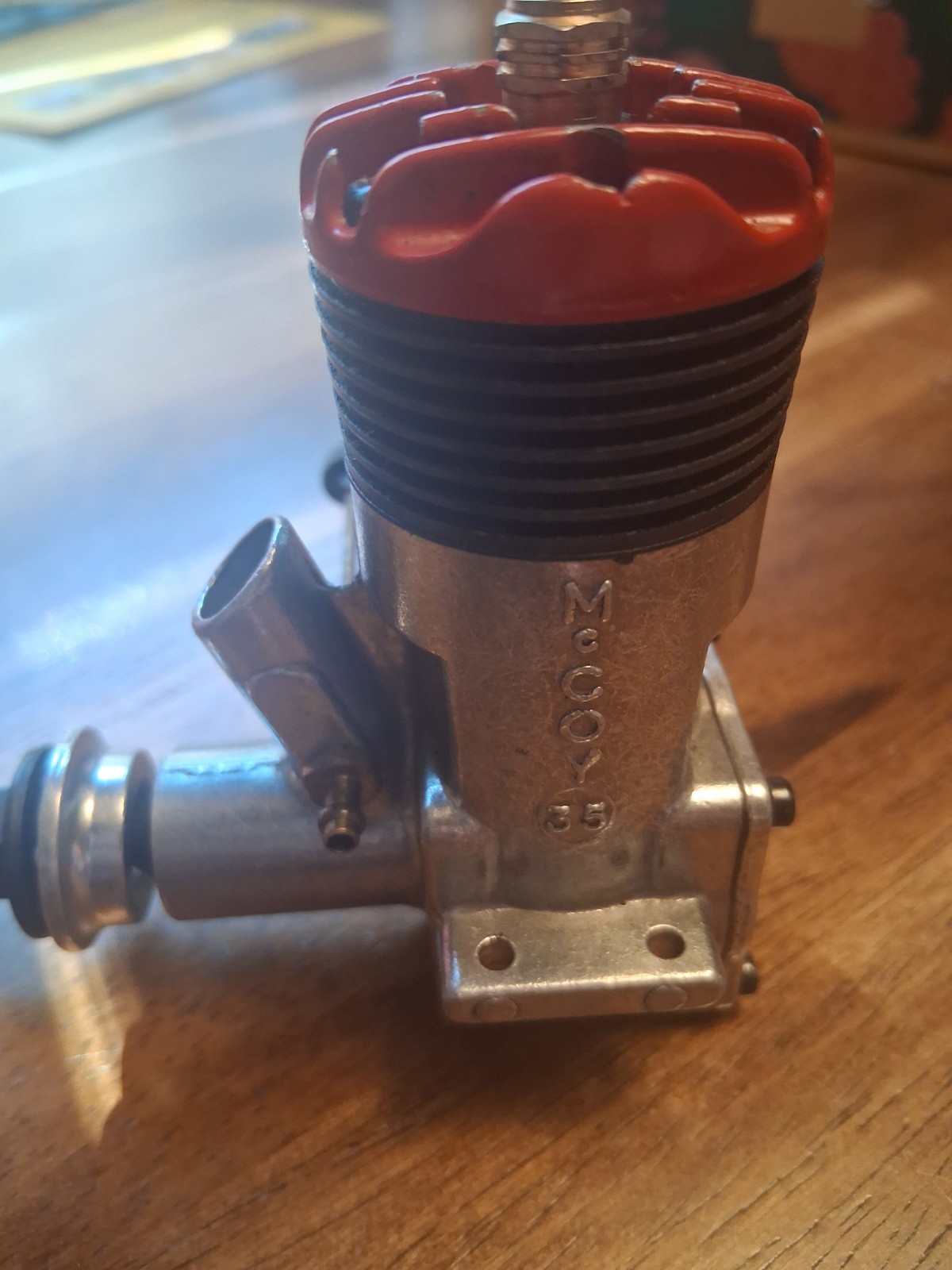 Mccoy 35 red head model plane glow engine near pristine