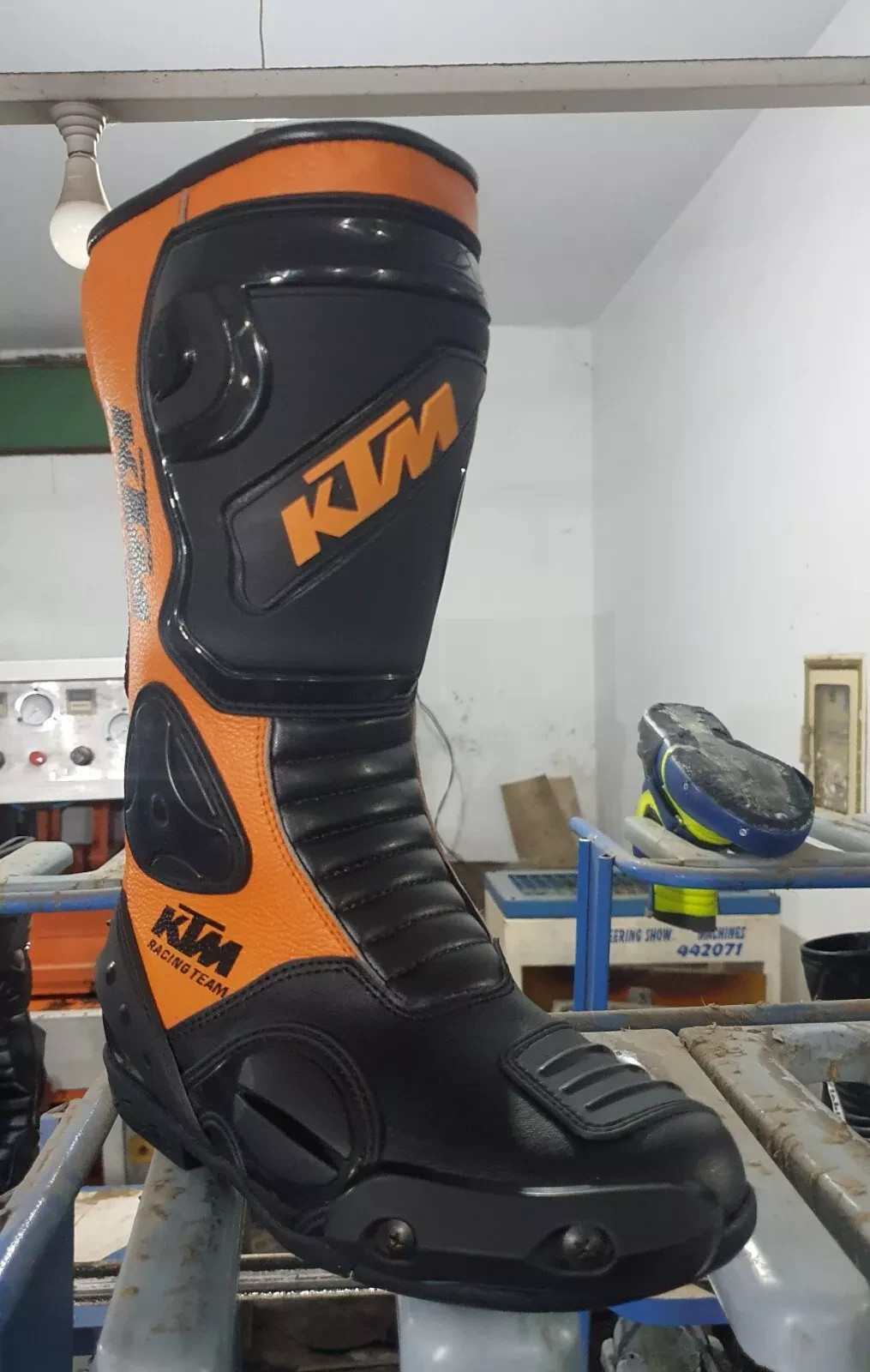 Mens KTM Motorbike leather Boots Riding Motorcycle Moto Racing Sports Shoes CE