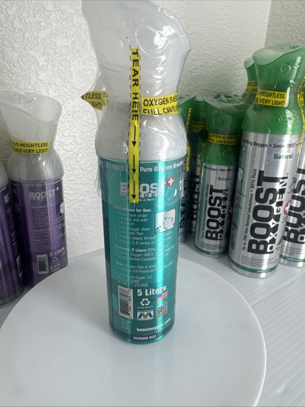 Boost Oxygen Energy Menthol-Eucalyptus 5 Liter Medium Size🎈FREE SHIP🎈Breathe