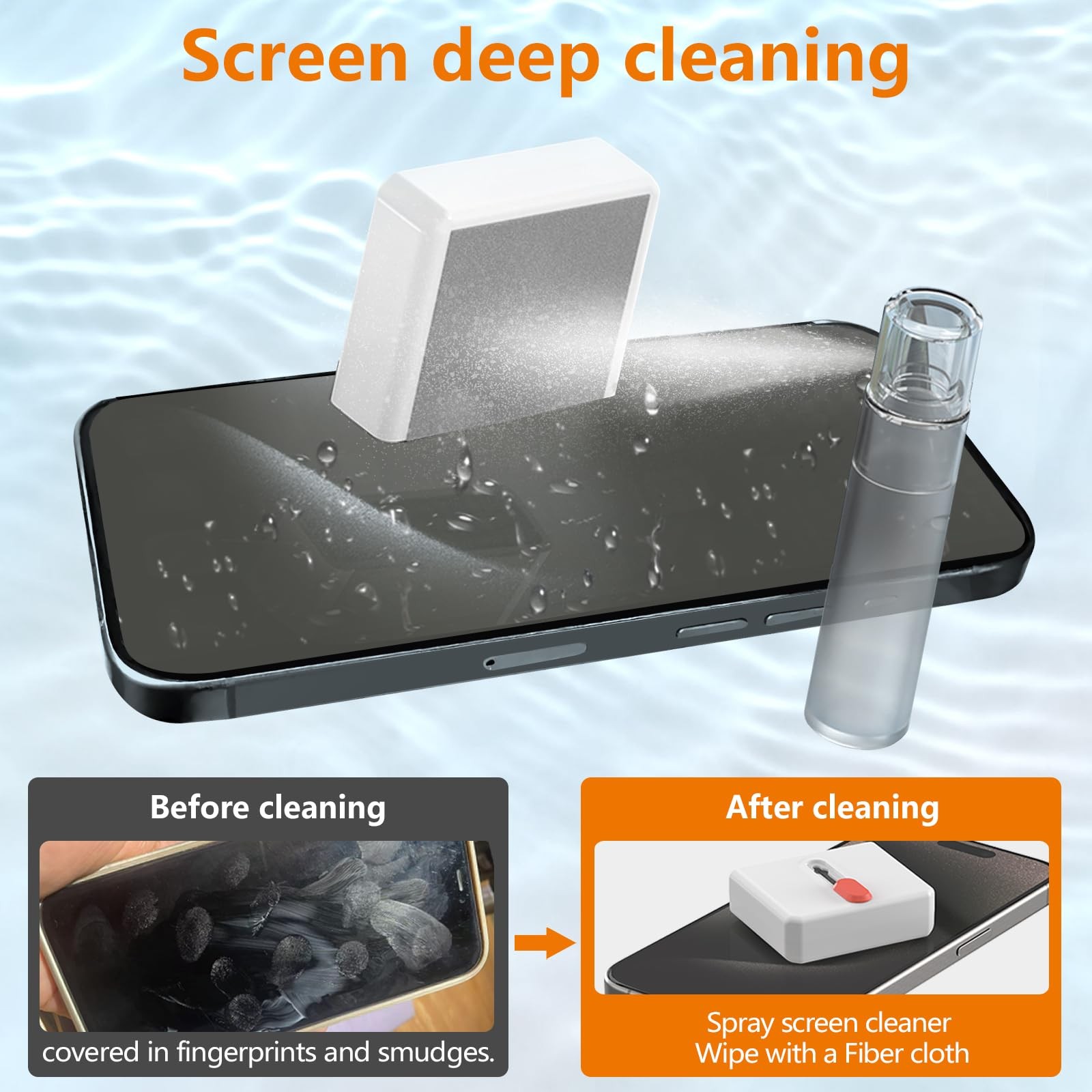 Cell Phone Cleaning Kit, iPhone Kit for Charging Port White (Base)