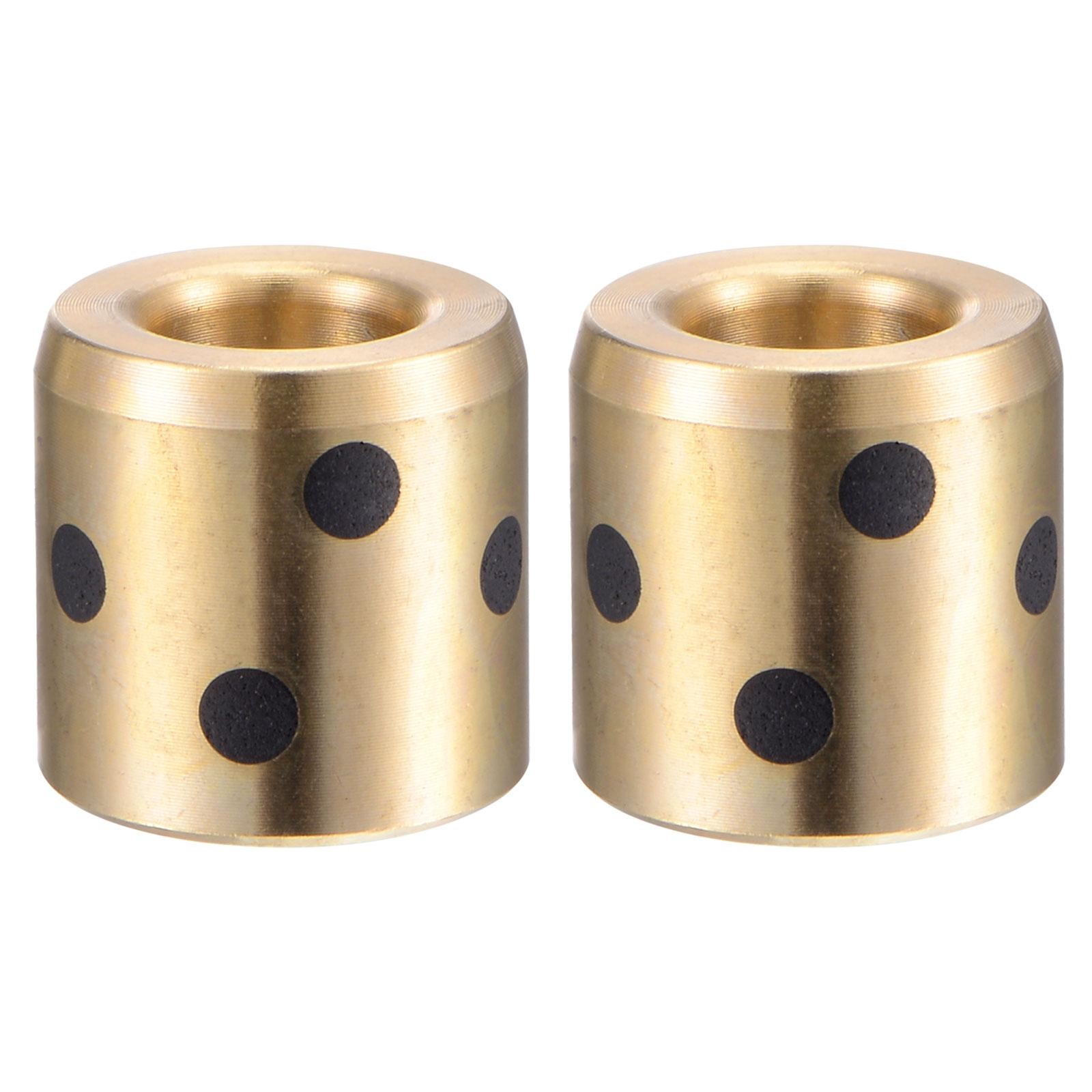 Sleeve Bearings 8mm x 15mm x 15mm Wrapped Oilless Bushings Brass Graphite 2pcs