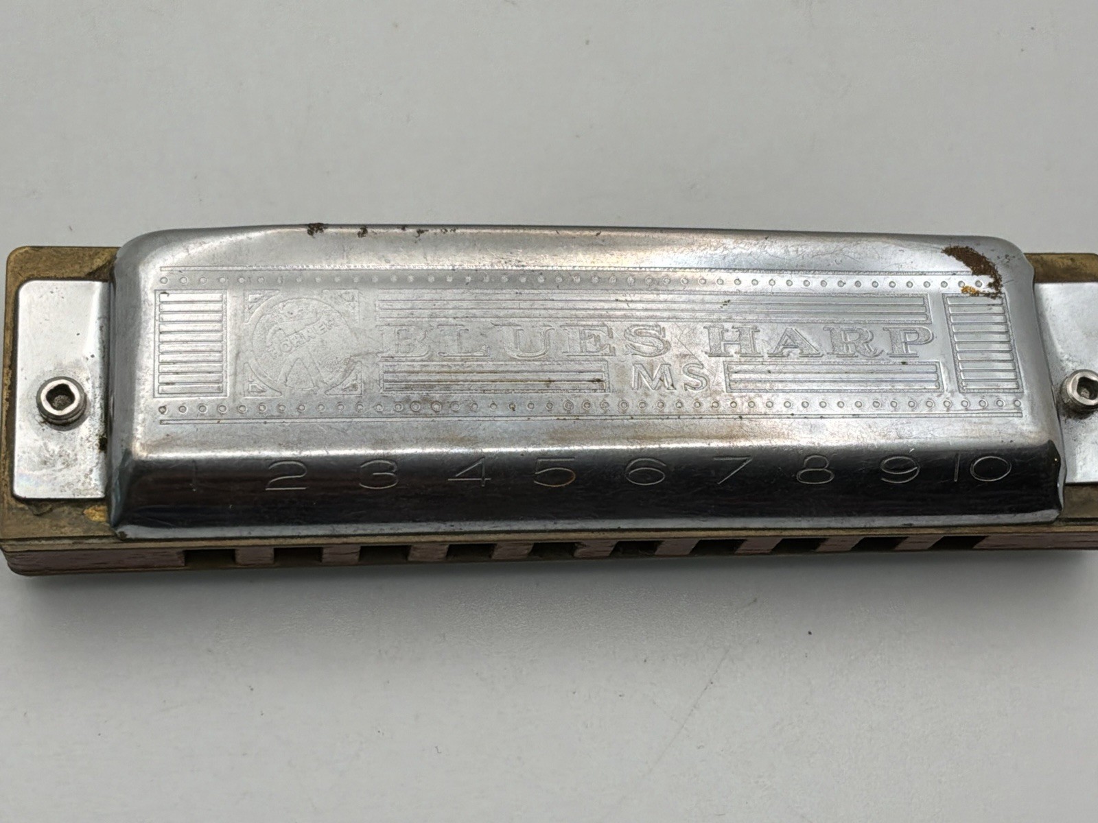 Hohner Blues Harp MS 532/20 Key D Diatonic Harmonica Germany w/ Case & Manual