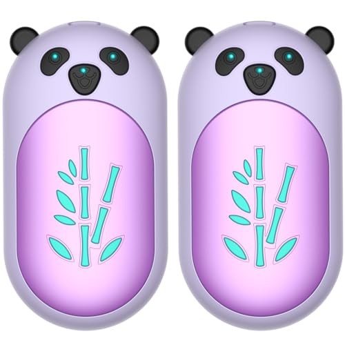 Hand Warmers Rechargeable 2 Pack, 6000mAh Electric Hand 2 Pack Purple Panda