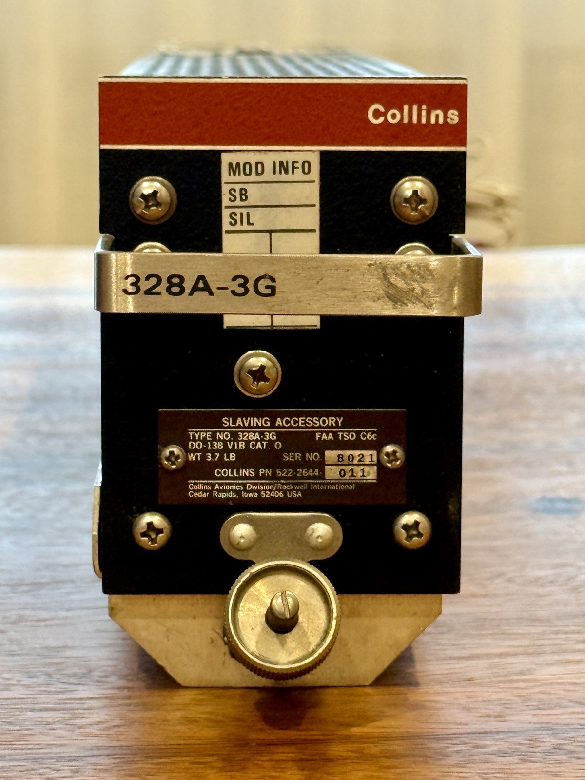 Collins 328A-3G Slaving Accessory P/N 522-2644-011 FAA-TSO-C6b Beech 18 Cessna