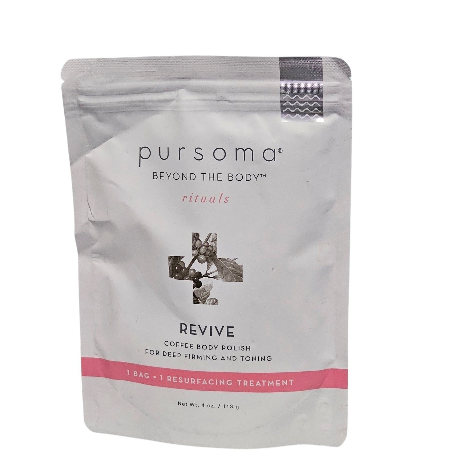 Pursoma Revive Coffee Body Polish Deep Firming Toning Resurfacing Treatment 4 oz