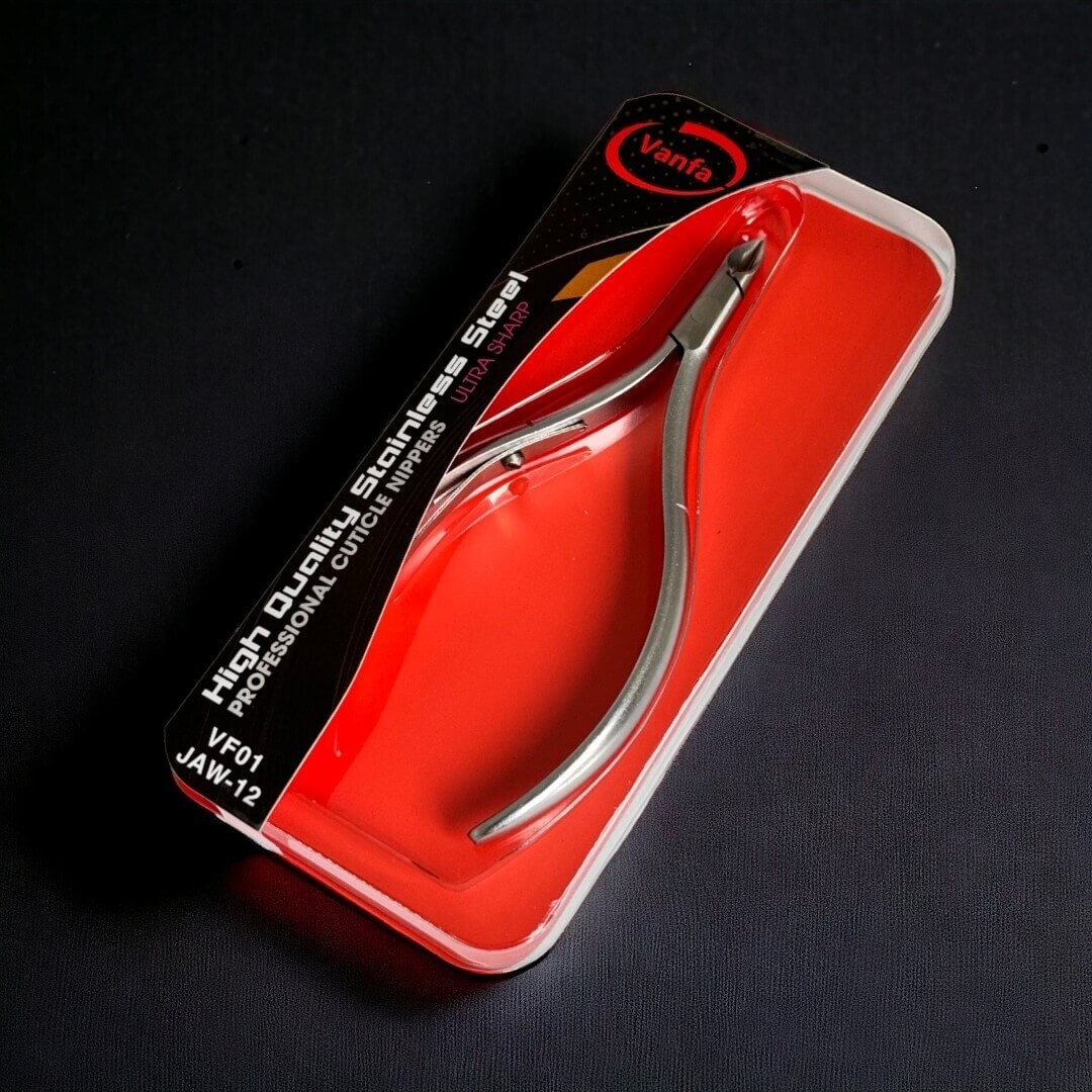 Vanfa Cuticle Nippers - Stainless Steel - Round Head - VF01 Jaw #12 (Pack of 1)