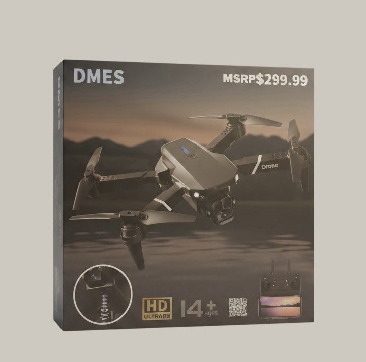 Sealed NIB DMES P13 Drone Balck with Duel Lens  Camera