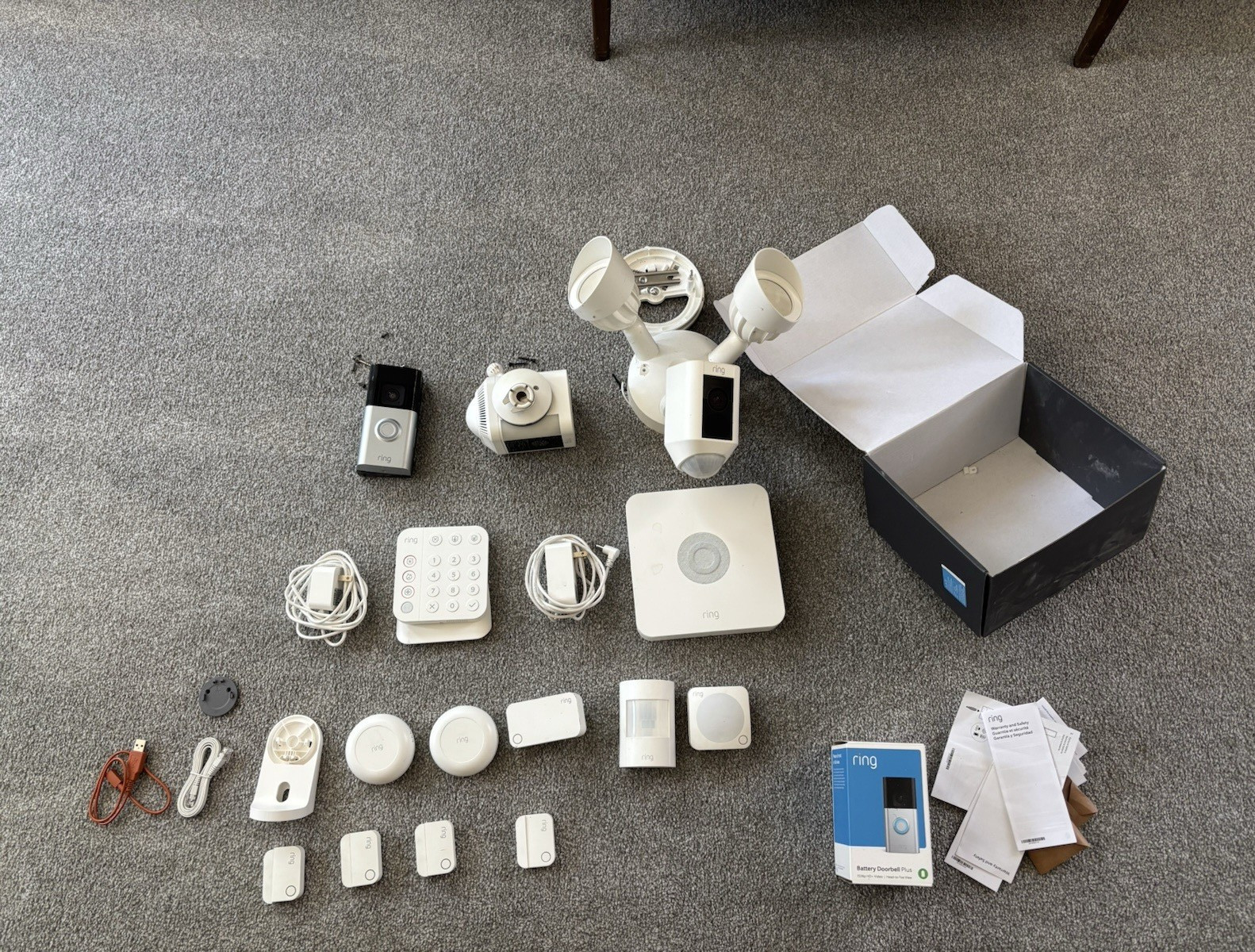 Ring Alarm Home Alarm System w/ Base Station, Keypad, Motion Sensor, White
