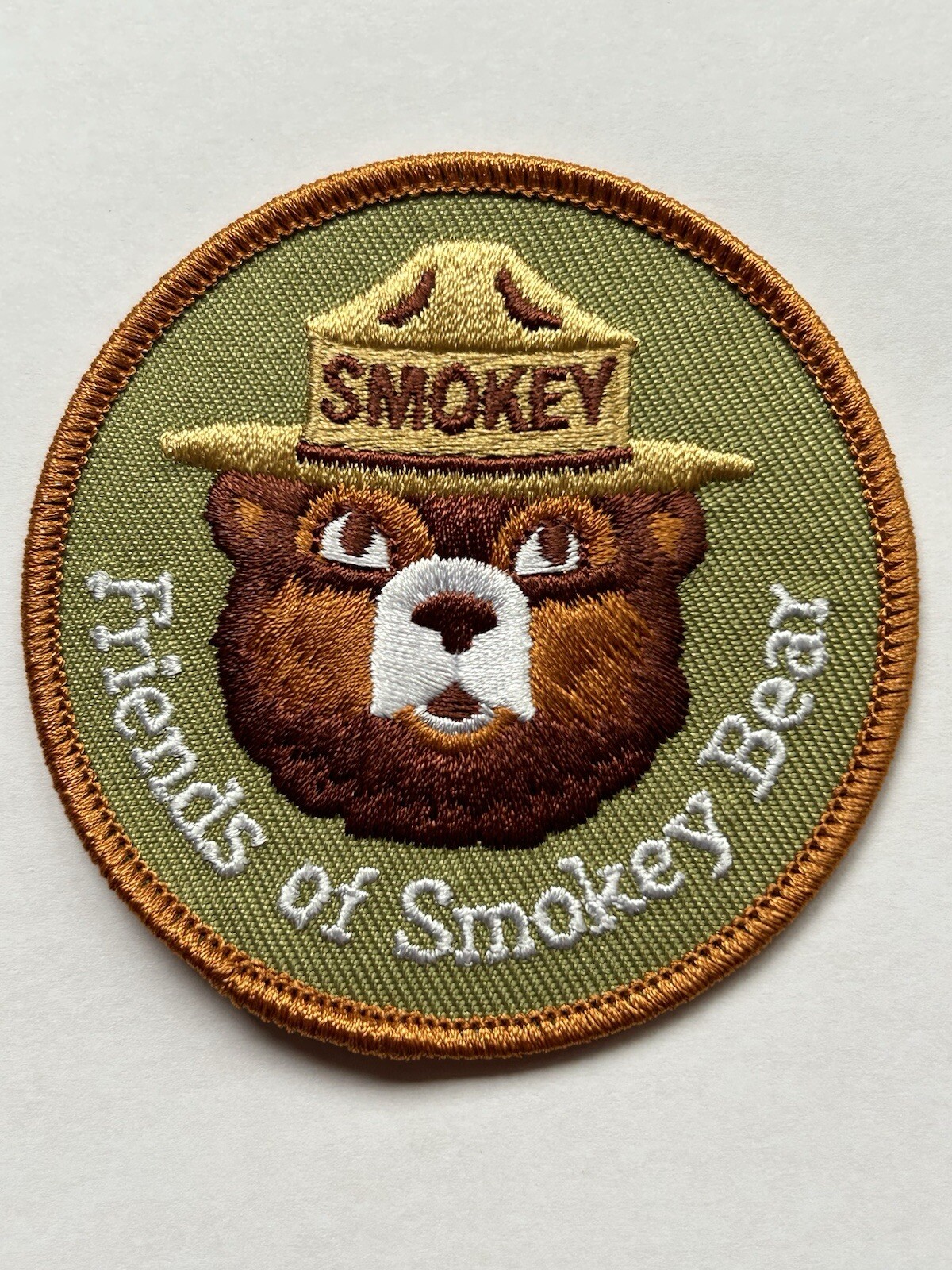 'Friends of Smoke Bear'  Embroidered  Iron-On Patch *** benefits charity ***
