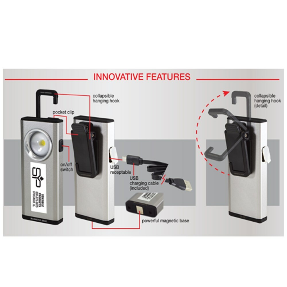BLACK Rechargeable Pocket Light / Flashlight RPL1 RPL-1 Sensible Products