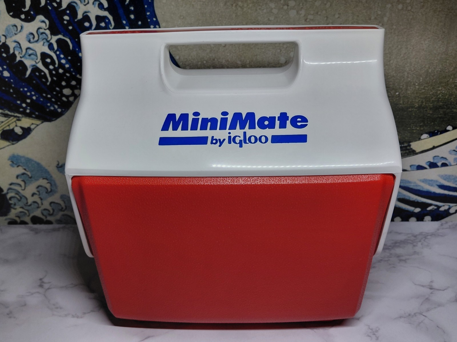 Vintage MiniMate Cooler By Igloo Made In USA Retro Push Button Red White 6 Pack