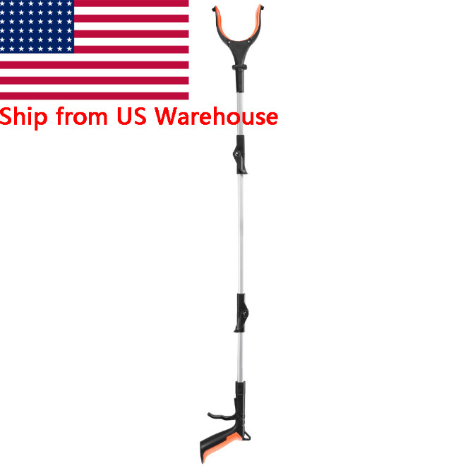 43" Foldable Grabber Reacher, 360° Rotating Gripper with Magnet and LED Light