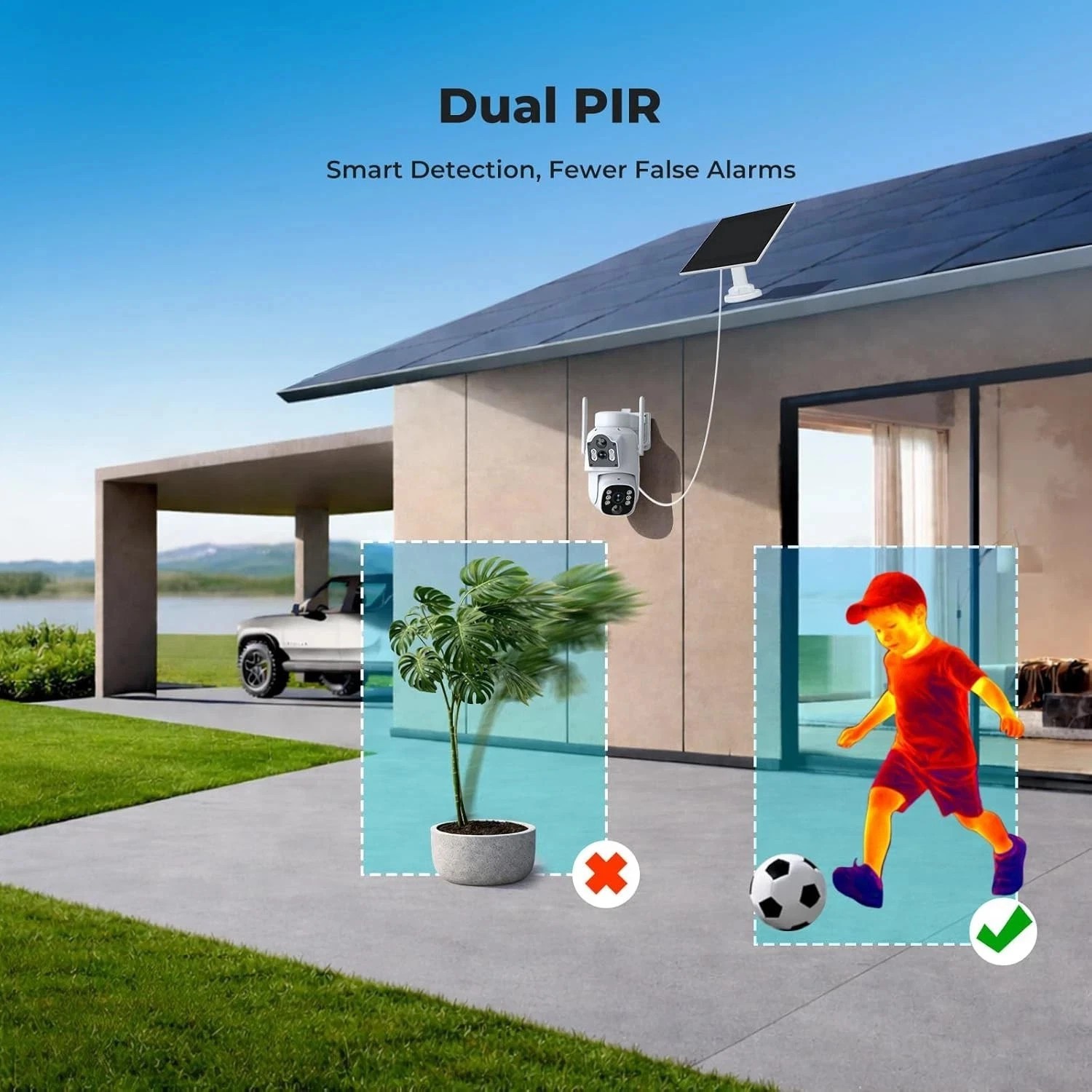 Security Camera System Wireless Solar Panel Outdoor WIFI Home 10CH NVR CCTV Set