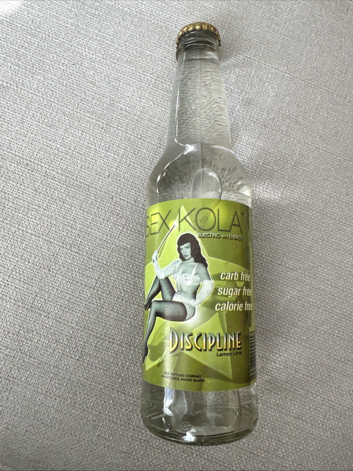 Sex Kola Discipline Lemon Lime Soda Bottle Retro 80s Y2K/ RARE  Providence RI