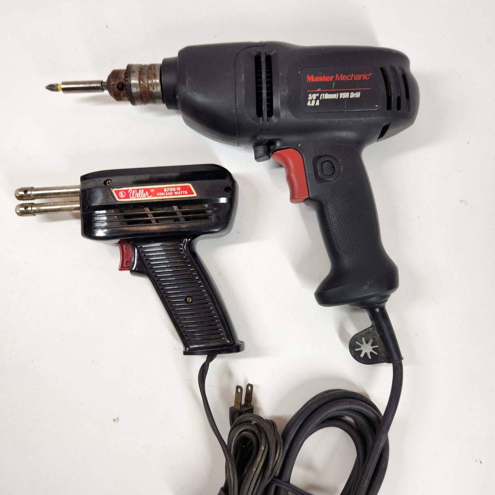 Master Mechanic TV300 TYPE 2 3/8 Inch VSR Drill + Weller 8200-N Soldering Gun