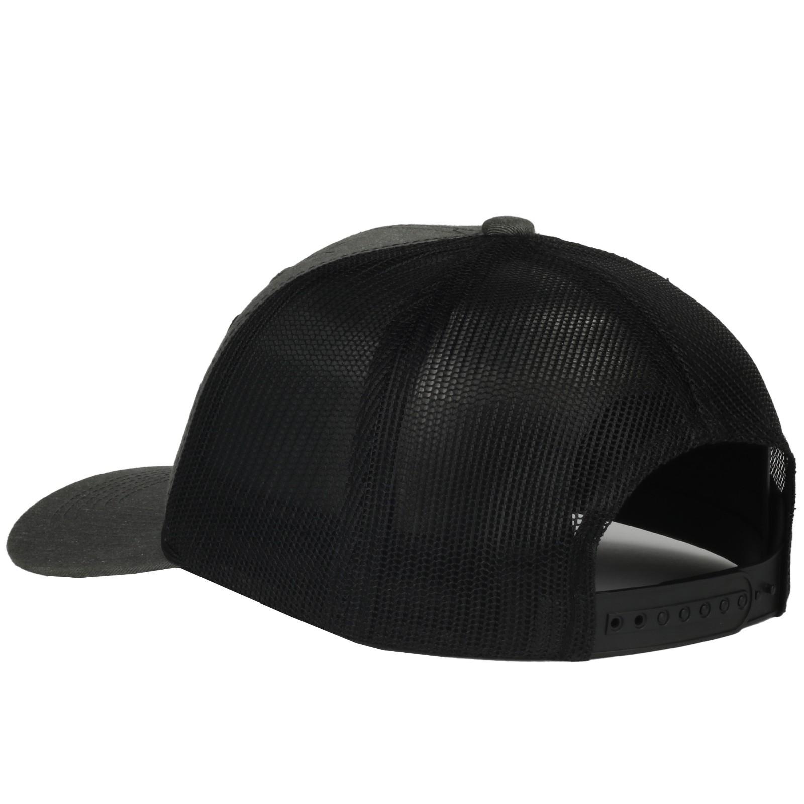Men's Golf Trucker Hat, Black with Golf Clubs Graphic, Mid Profile Snapback
