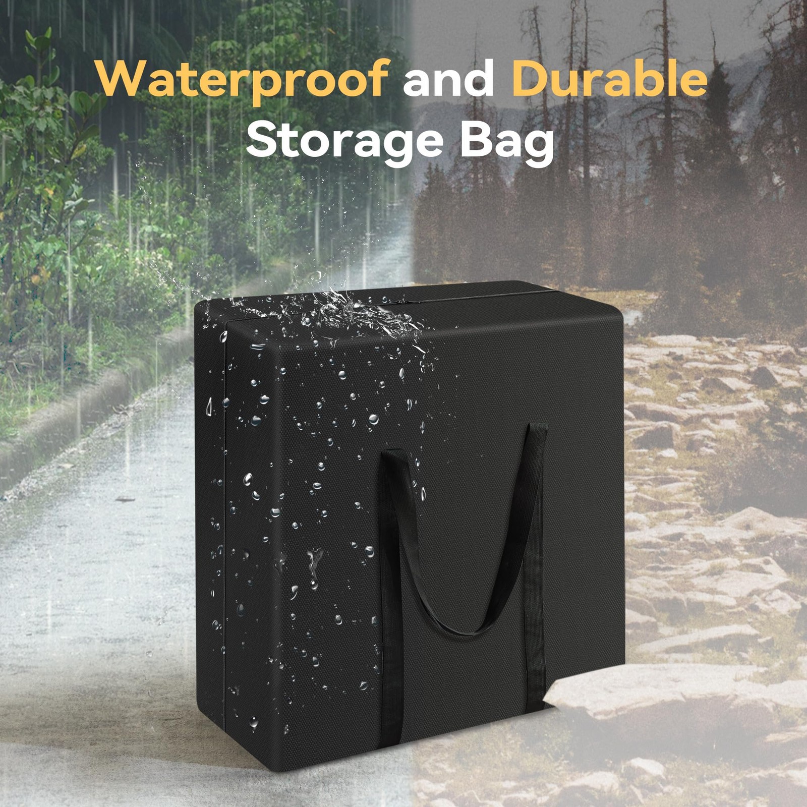 Memory Foam Folding Topper 3.8 Inch Single Size with Protable Storage Bag, Tr...
