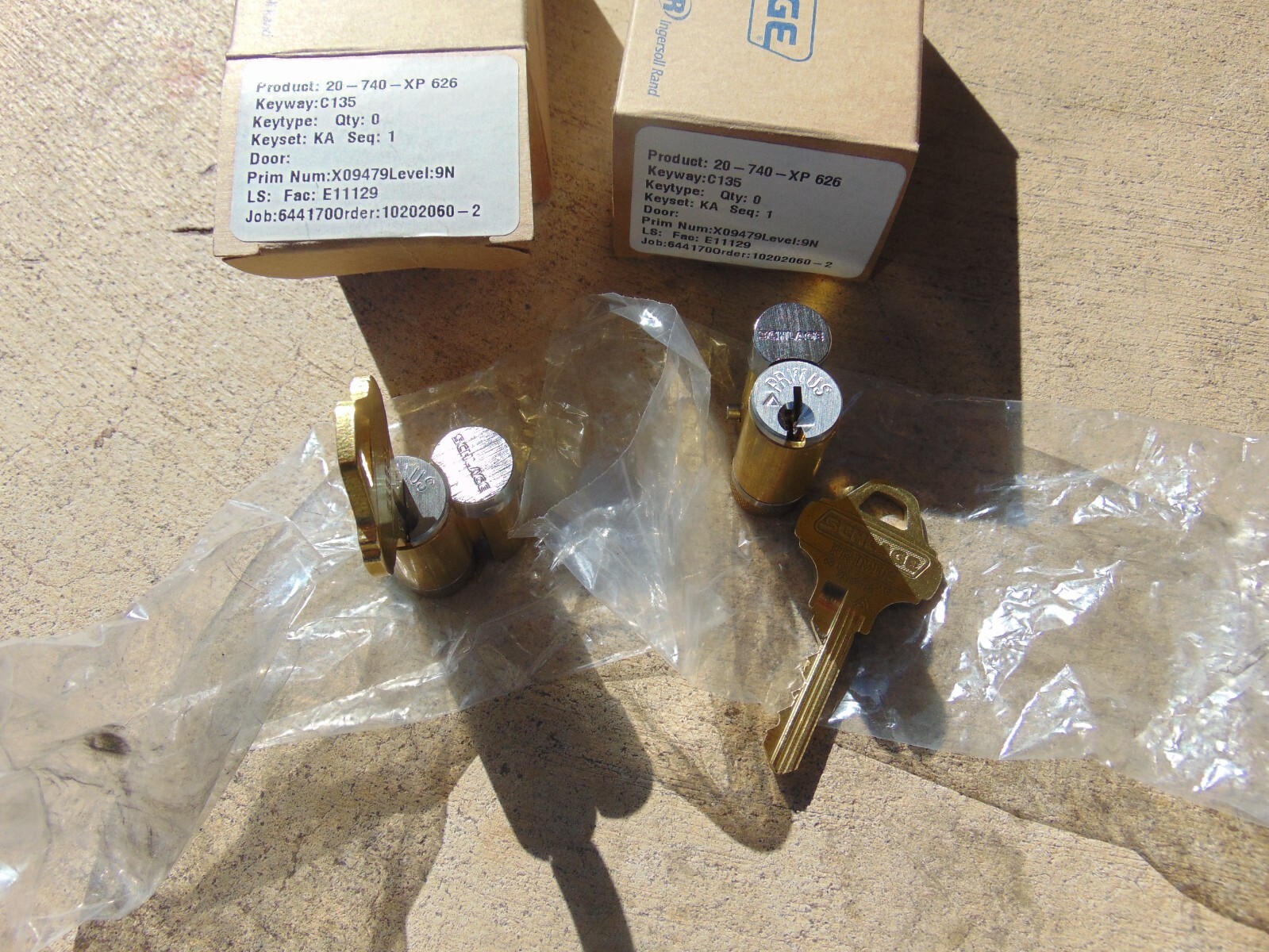 2 EVEREST SCHLAGE PRIM C135 XP 626 IC CORE LOCK WITH 2 KEY LOCKSMITH
