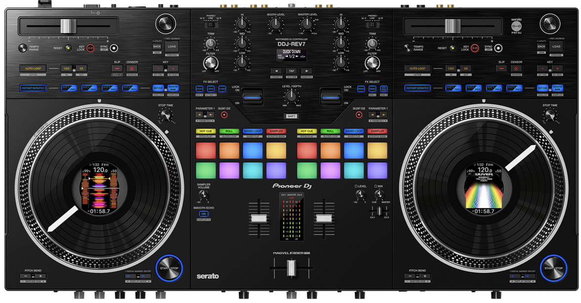 Pioneer DDJ-REV7 Scratch-style 2-channel PRO DJ controller for Serato DJ Pro (Bl