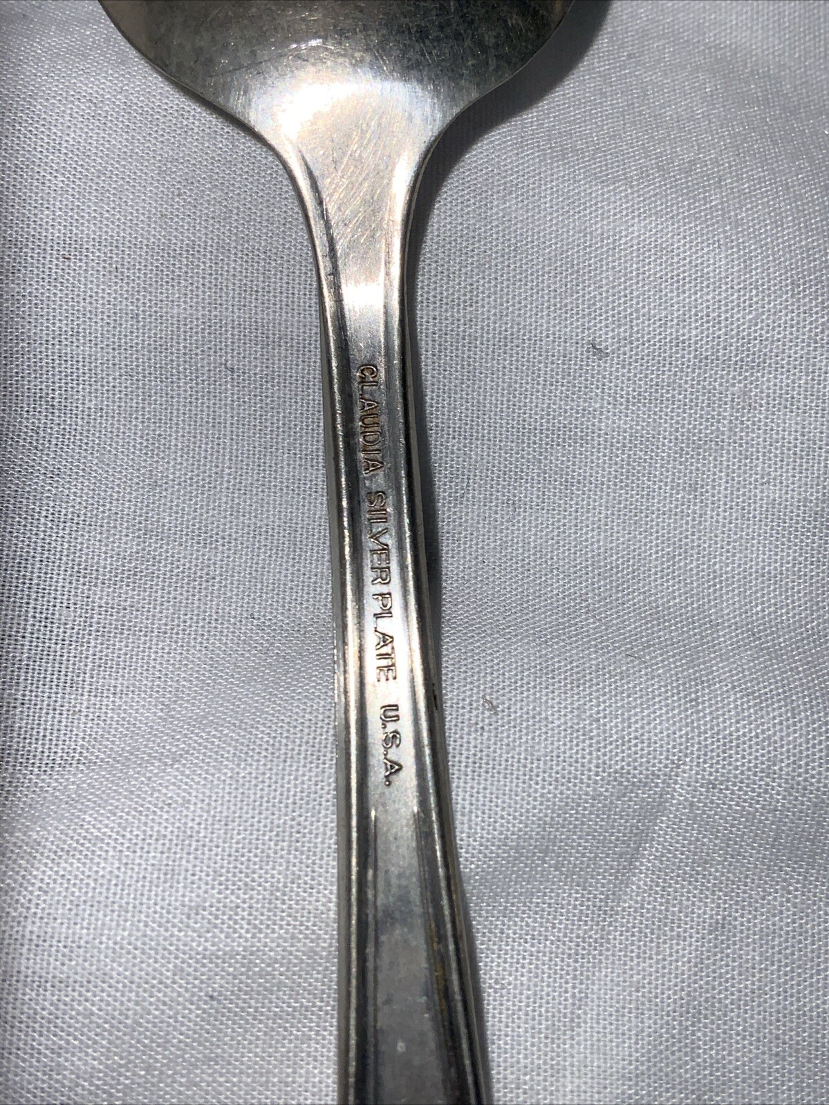 Claudia Silverplate Serving Spoon And Sugar Spoon