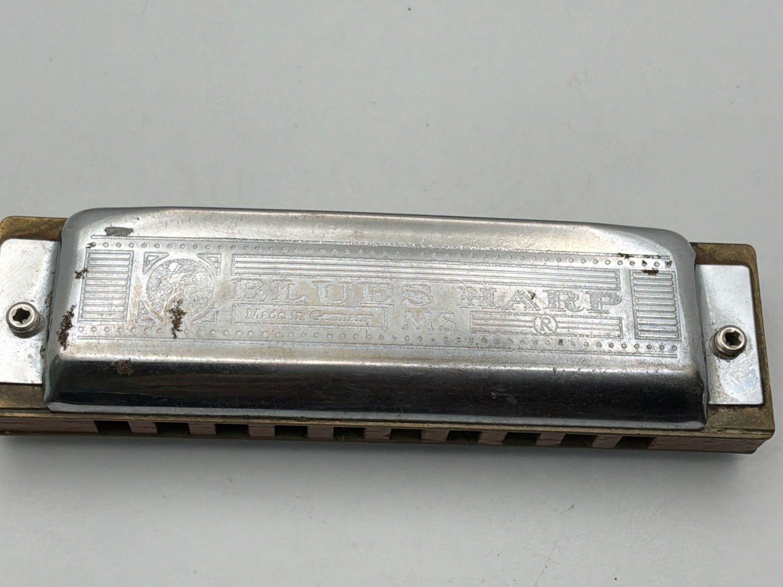 Hohner Blues Harp MS 532/20 Key D Diatonic Harmonica Germany w/ Case & Manual