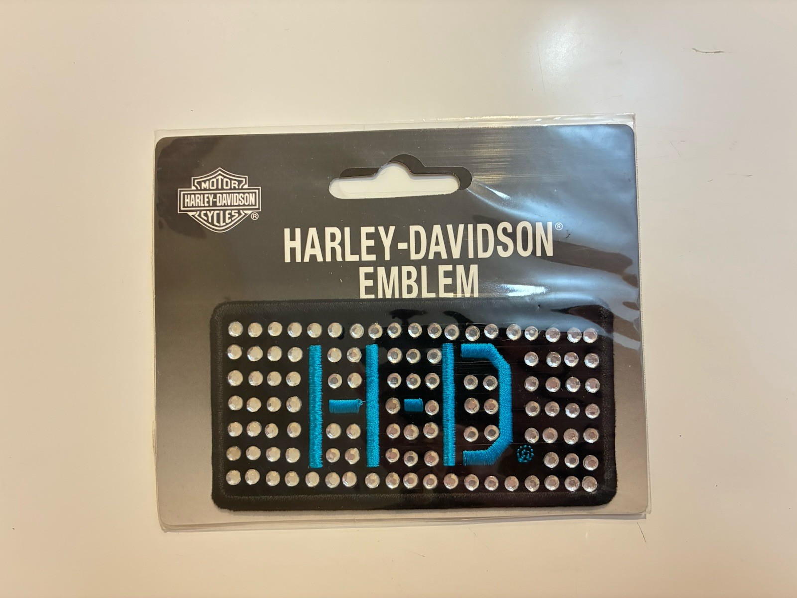 NOS Harley Davidson H-D EMB Studded HD Dots Patch Emblem Blue 2006