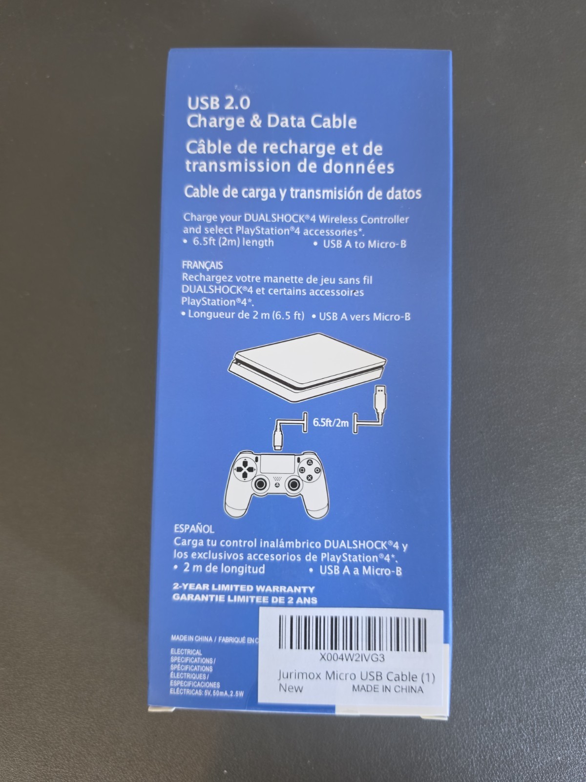 PowerA USB Charging Cable for Playstation 4