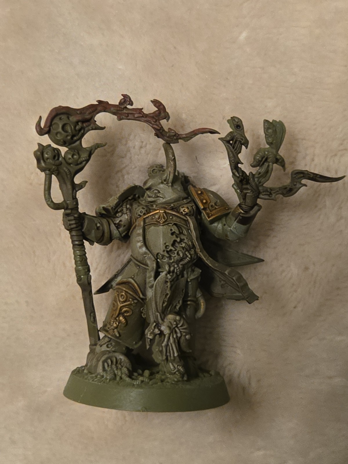 Warhammer 40k death guard Sorcerer (painted) From Gen Con 2026.  Rare