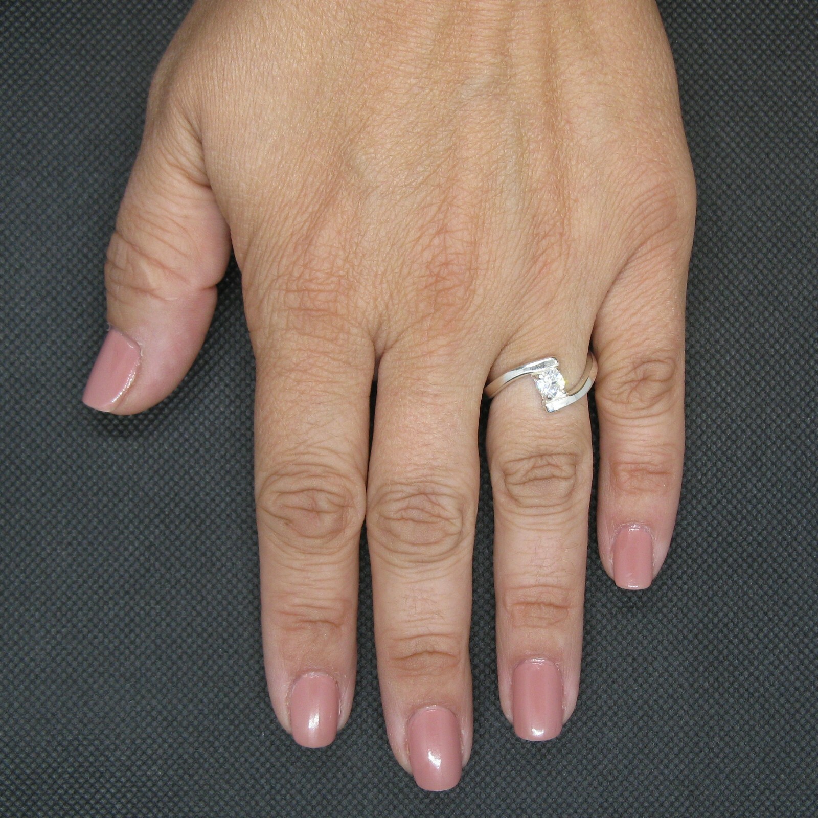 Genuine Sterling Silver Solitaire Ring Solid Hallmarked 925 4.5mm Cubic Zirconia