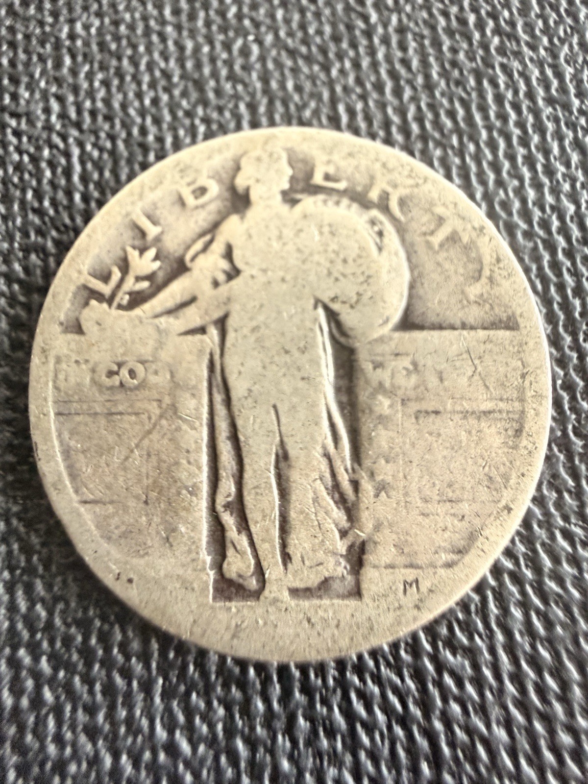 Dateless Standing Liberty Quarter Dollar 90% Silver  Circulated US Coin Vintage