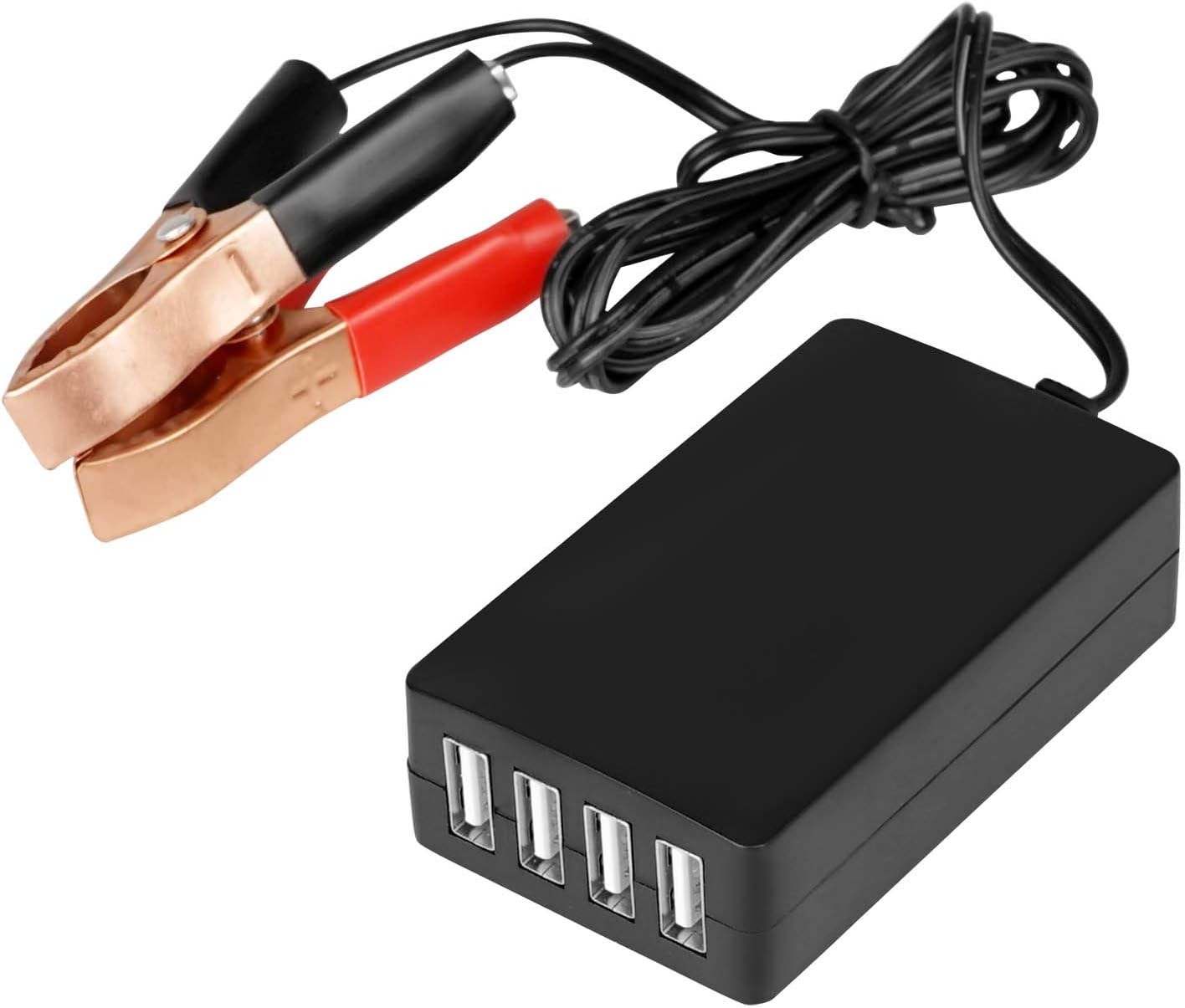 DC Converter with Battery Clip 12V 24V to 5V 8A USB Power Adapter ABAA873