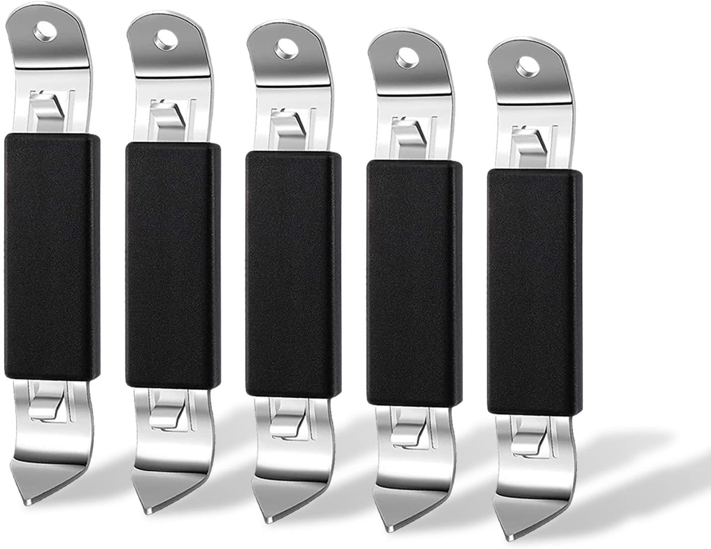 5 Pack Magnetic Bottle Openers Stainless Steel Flat Bottle Opener, Solid and
