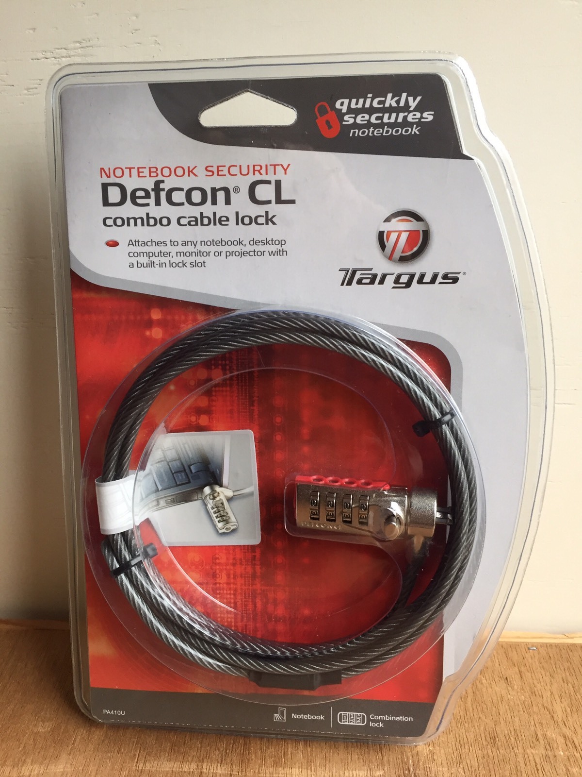 BRAND NEW Targus DEFCON CL Combo Cable Lock PA41OU Notebook Computer Security