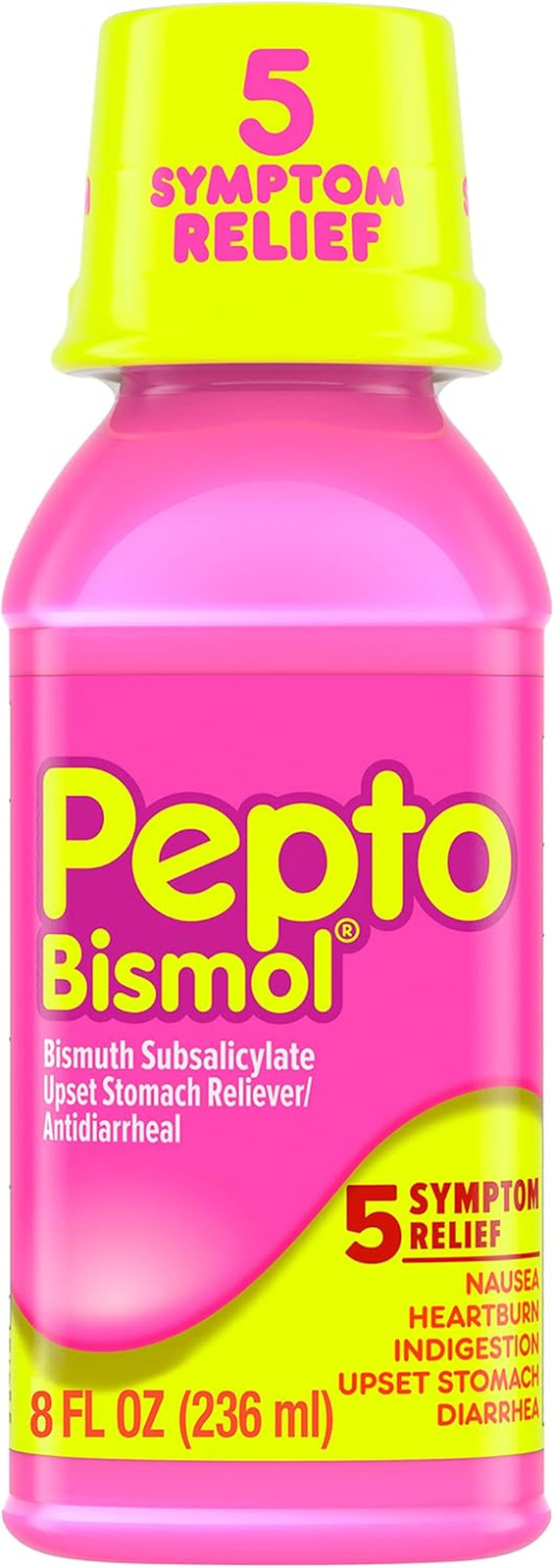 Original Liquid 5 Symptom Medicine - Including Upset Stomach and Diarrhea Relief